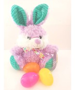 9&quot; Easter Bunny Plush Purple Teal Baby Rabbit NWT Free Fast Shipping! - £6.40 GBP