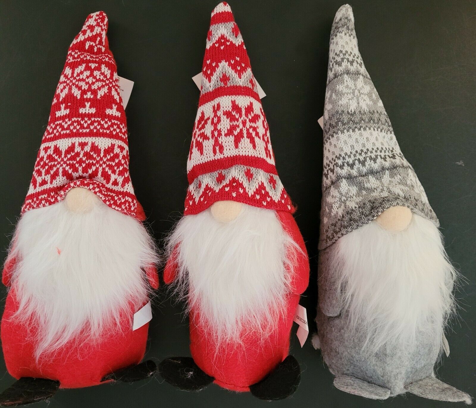 Christmas Gnome Standing Dolls w Knit Caps 13”Hx5”Wx4”D 1Pk, Select: Cap Colors - $3.99
