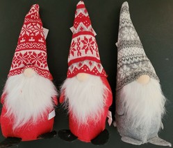 Christmas Gnome Standing Dolls w Knit Caps 13”Hx5”Wx4”D 1Pk, Select: Cap... - £3.13 GBP