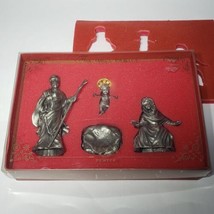 Lenox The Holy Family Pewter Nativity Set in Box Christmas - £25.80 GBP