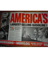 Mobilgas America&#39;s Largest Selling Gasoline! 2 Page Print Magazine Ad 1937 - $12.99