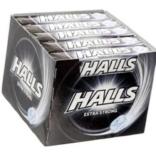HALLS EXTRA STRONG INTENSE FRESH COUGH DROPS - 12 ROLL BOX - FREE SHIPPING  - $16.44