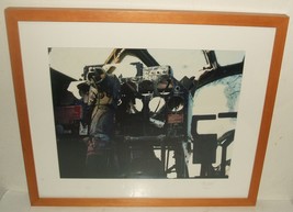 Framed B&amp;W photo US Military bomber airplane cockpit Scott 1998 16 X 18 ... - £27.89 GBP