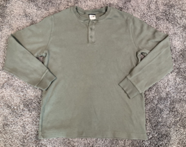 The North Face Henley Shirt Mens Large Olive Camping Hiking Outdoors Cas... - $18.69