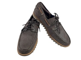 Mark Nason + Skechers Boat Shoes Loafers Men 10.5M Black Grey Leather Lu... - $656.18 MXN