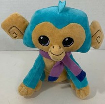 Animal Jam Blue tan Funky Monkey Plush Stuffed Animal purple scarf pink ladybug - £3.69 GBP