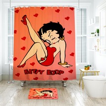 Betty Boop 06 Shower Curtain Bath Mat Bathroom Waterproof Decorative Bathtub - £18.49 GBP+