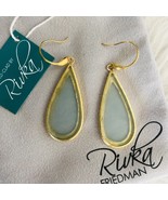 Rivka Friedman Teardrop Quartzite Satin Earrings, Blue/Gold, NWT - $109.40 CAD