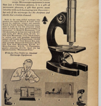 1936 Bausch &amp; Lomb Microscope Advertisement Antique Optical Company E90E3 - $21.00 CAD