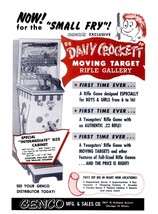 Arcade Game Flyer Poster - Davy Crockett (1956) Canvas Art Poster 18&quot;x24&quot; - £25.16 GBP