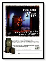 Trace Elliot V-Type Bass Amp Hand-Crafted Vintage 1995 Print Magazine Ad - £7.63 GBP