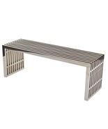 Modern Mid-Century Stainless Steel Accent Bench - $9,403.67 MXN