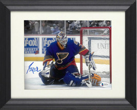 Grant Fuhr signed St. Louis Blues 8x10 Photo Custom Framing #31- Beckett Witness - £69.47 GBP