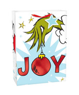 The Grinch JOY Extra Large Vertical Christmas Gift Bag 18 x 13 x 5 - £4.18 GBP