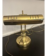 Vintage Polished Brass Piano Library Bankers Desk Lamp - £42.60 GBP