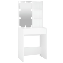 Modern Wooden Dressing Table Makeup Desk Vanity Dresser With LED Mirror Drawer - £76.12 GBP+