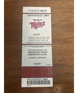 2009 Minnesota Twins Twinsfest Ticket Stub Daily Admission Pass Mauer MV... - €8,64 EUR