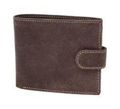 DR407 Men&#39;s Wallet with a Buckle Closure Brown - £18.71 GBP