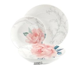 Tableware 4 piece salad Plates decorative White Pink Floral design Free Shipping - £15.17 GBP