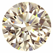 Loose Champagne Diamond 0.51 Carat Natural Fancy Color Round VS2 Enhanced 4.90mm - £235.51 GBP