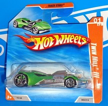 Hot Wheels 2010 Short Card Track Stars #65 Twin Mill III Mtflk Green w/ OH5SPs - £7.07 GBP