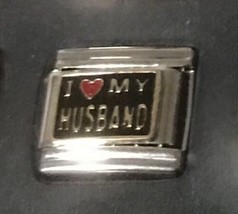 I Red Heart love My Husband Wholesale Italian Charm Enamel Link 9MM K50 - £12.06 GBP