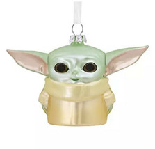 Hallmark Star Wars Baby Yoda Grogu The Child Blown Glass Christmas Ornament New - £15.95 GBP