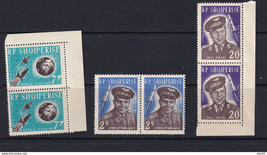 Albania 1963 Space Vostok MNHvPair  Perf 7.5l plate variety 2 stamps 15364 - £15.82 GBP