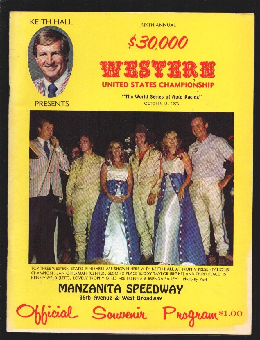 Primary image for Manzanita Speedway Sprint Car Race Program 10/13/1973-6th Annual Western Stat...
