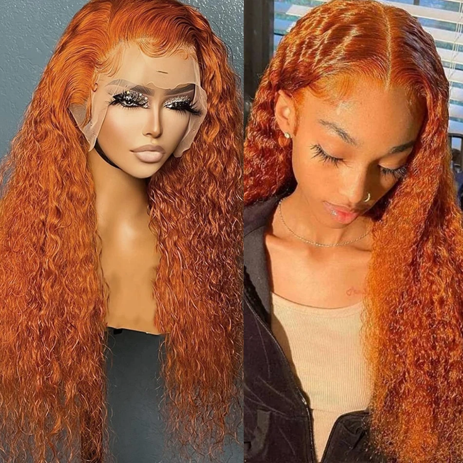 13x4 13x6 transparent deep wave lace frontal wig hd highlight colored front water curly thumb200