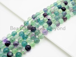 Natural Rainbow Fluorite beads, High Quality Intense Color Round Smooth - £6.35 GBP+