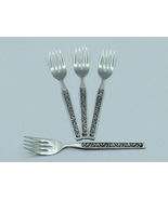 Vintage Stainless Steel Salad Forks Scroll Vine Pattern Set of 4 New (Lo... - £11.01 GBP