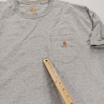 Carhartt K87HGY Men's Gray Pocket Cotton Blend Short Sleeve T-Shirt Size 2XL XXL image 3