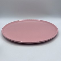 Large Vtg MCM Rose Pink Pottery Chop Plate Serving Tray 12&quot; 1950s Atomic - £21.49 GBP