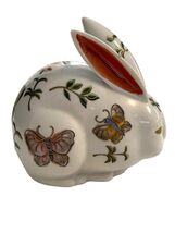 Andrea by Sadek Porcelain Bunny Figurine Butterfly Rabbit Made in Japan - $25.20