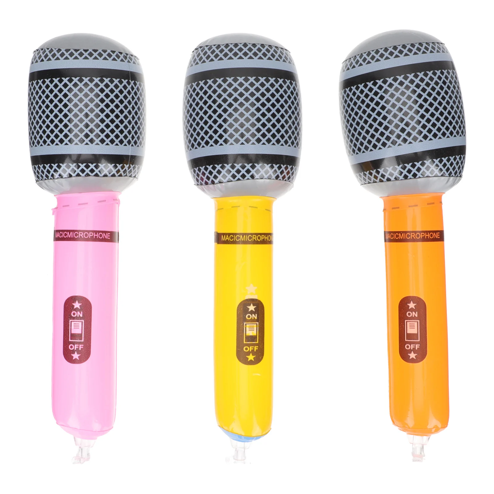 Microphone Inflatable Toy Party Kids Microphones Mic Up 90S Blow Prop Toys 80S - £9.08 GBP