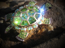 AMAZING haunted LOTTERY WINNING TURTLE BROOCH/PENDANT - £62.02 GBP