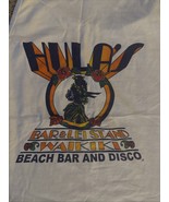 Hulas Bar &amp; Lei Stand  Disco Waikiki Beach Hawaii White  Tank Sz L - $59.67 CAD