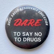 c1990 DARE Drug Abuse Resistance Education To Say No To Drugs Pin Button... - £11.74 GBP