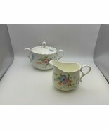 Mikasa Bone China SOMETHING BLUE Creamer &amp; Sugar Bowl Set - $126.23 CAD