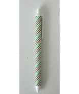 Ballpoint Pen, Blue Ink, Multicolor Stripe Design Plastic Barrel - $2.37
