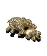Vintage Signed KC Kenneth Cole Goldtone Brown Enamel Giraffe 3.25" Tall ... - $32.59