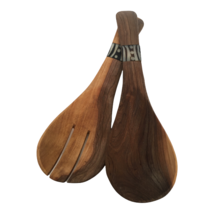 Wooden Salad Servers Fork Spoon Kitchen Home Decor Africa Handcrafted Gift Idea - £16.07 GBP
