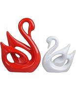 The Figurine (Swan Couple Glossy Finish (Red and White)FOR HOME DECOR, F... - £31.27 GBP
