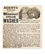 Missouri Steam Washer Agents 1885 Advertisement Victorian Appliances ADB... - $367.61 MXN