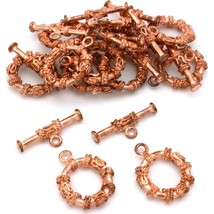 Rope Bali Toggle Clasps Copper Plated 18mm Approx 12 - £7.83 GBP