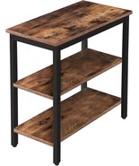 Hoobro End Table, Simple Rustic Side Table With 3-Tier Storage Shelf, Na... - $82.76 CAD