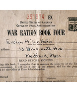 1945 WW2 War Ration Book 4 DeNafio Medford Massachusetts Military DWQQ13 - £23.71 GBP