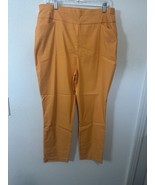 New York And Company Orange High Rise Pull On Dress Pants Size XL Tall - $29.99
