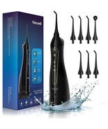 Fairywill Cordless Water Flosser Dental Oral Irrigator Pick Cleaner - Black - $38.26 CAD